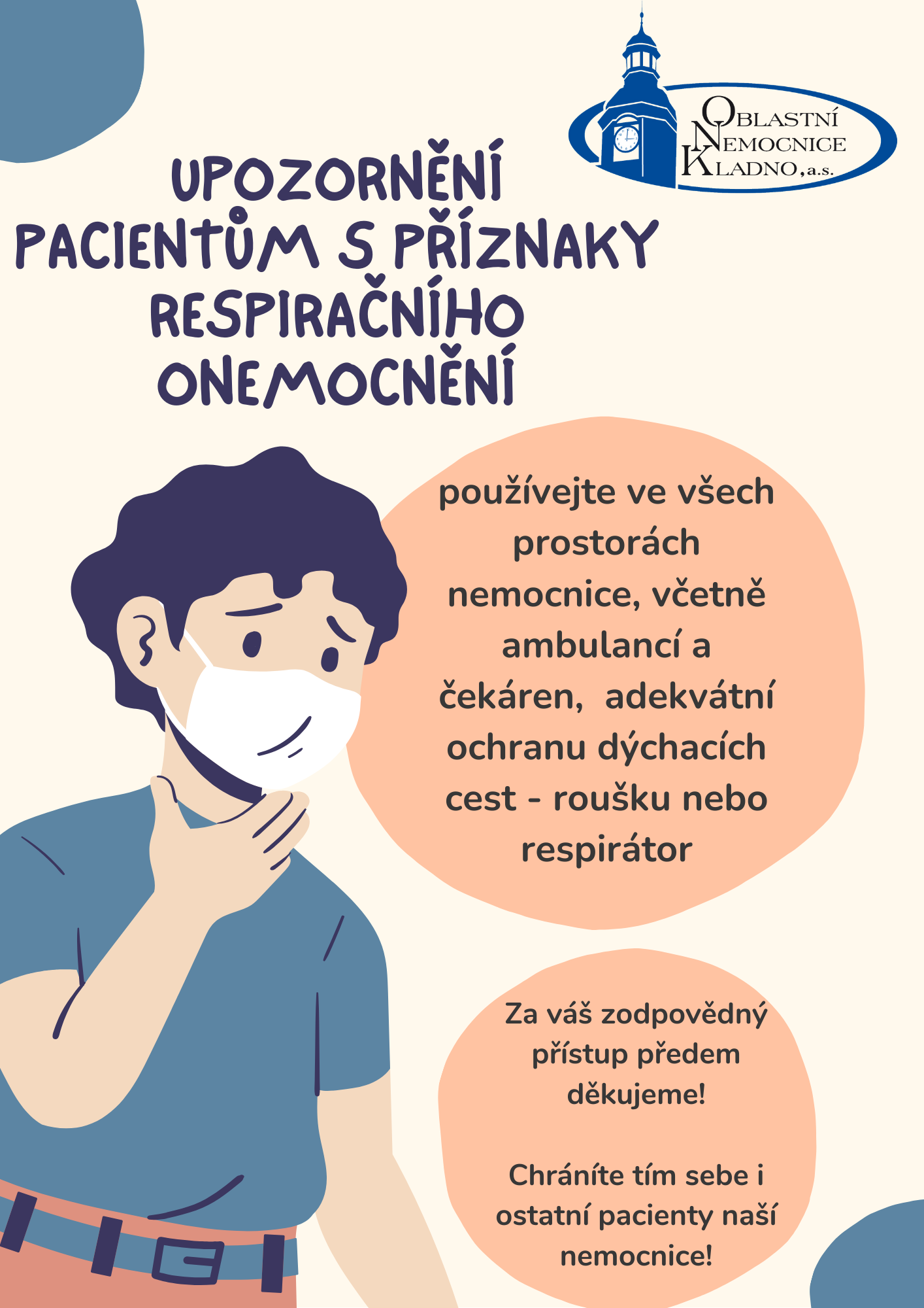 žádost na pacienty s příznaky respiračního onemocnění