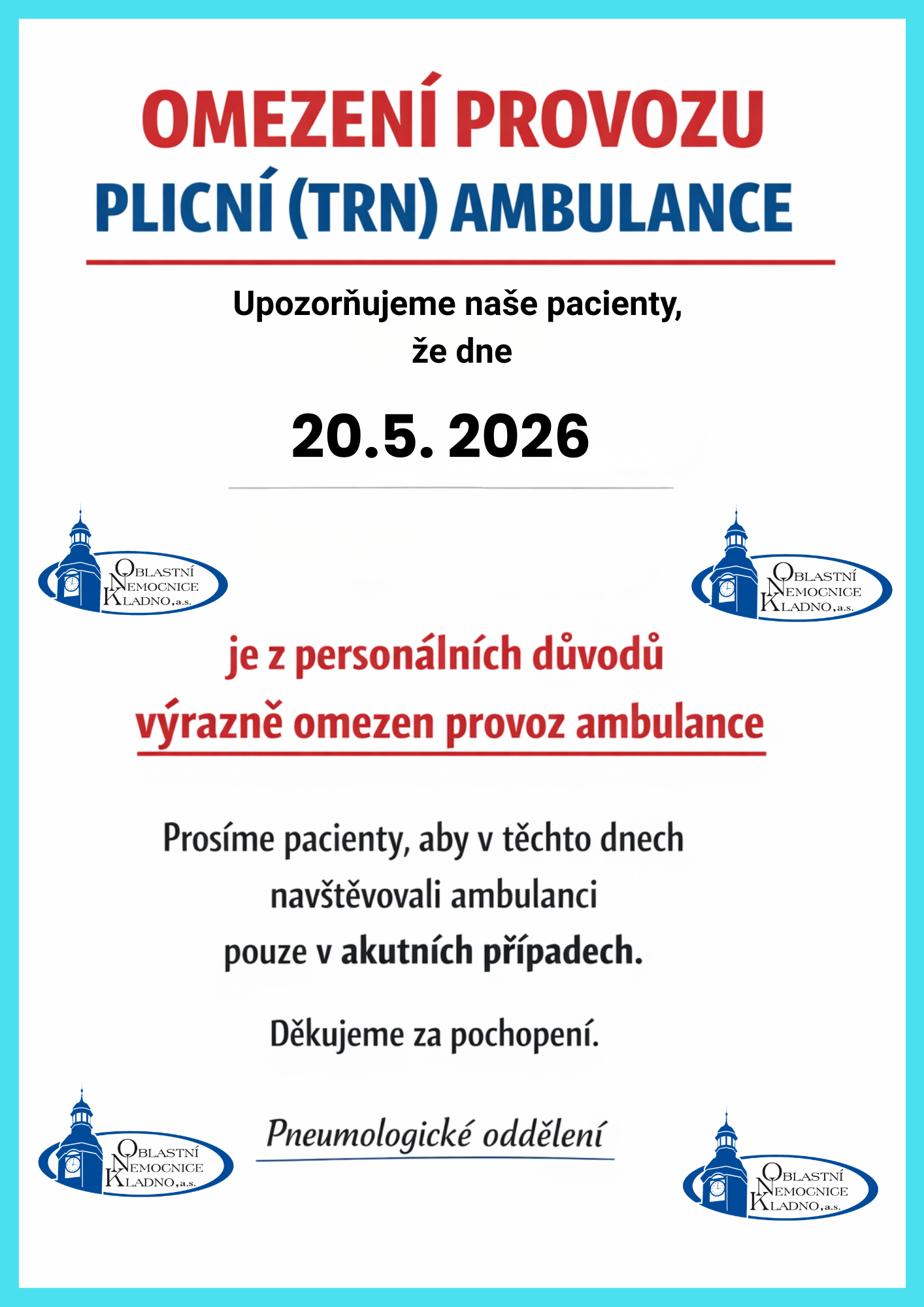 plicní ambulance omezení provozu 5