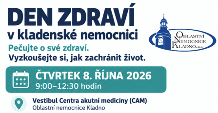 Den zdraví v kladenské nemocnici nabídne preventivní měření, poradenství i praktický nácvik záchrany života
